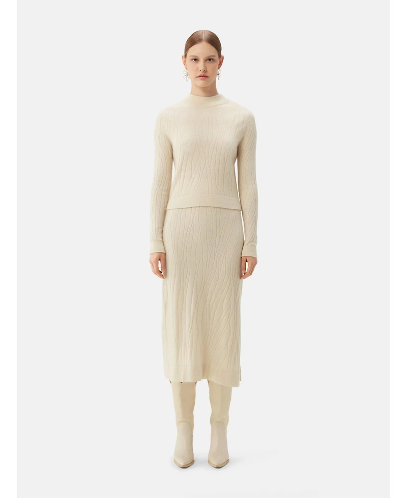 Gobi Cashmere Women's Cropped High Neck Cashmere Sweater