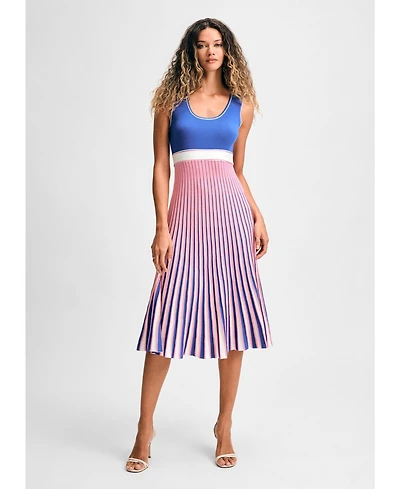 Isaac Mizrahi Women's Striped Midi Sweater Dress