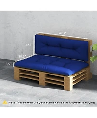 Outsunny 2 Seat Pallet Cushions 3.9 in. Sofa Cushions, Dark