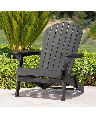 Streamdale Rustic Acacia Wood Folding Adirondack Chair