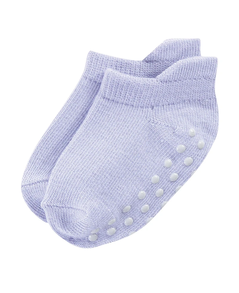Touched by Nature Baby Girls Safe Step Organic Cotton Socks with Non Skid Soles