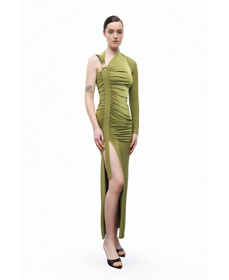 Nocturne Women's One Sleeve Maxi Dress