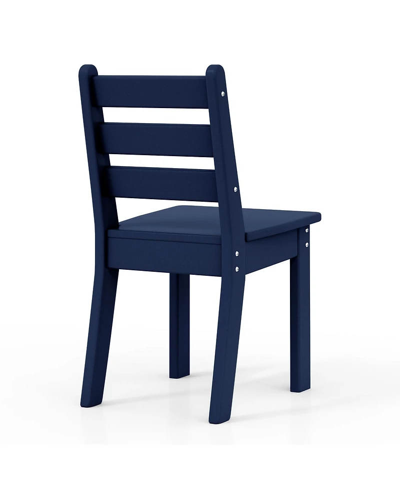 Outdoor Hdpe Kids Plastic Toddler Dining Chair (Set of Two)