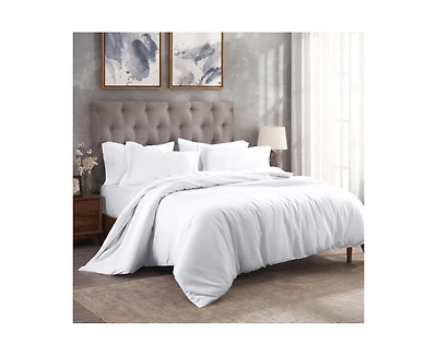 Superior Egyptian Cotton 300 Thread Count Solid Duvet Cover Set