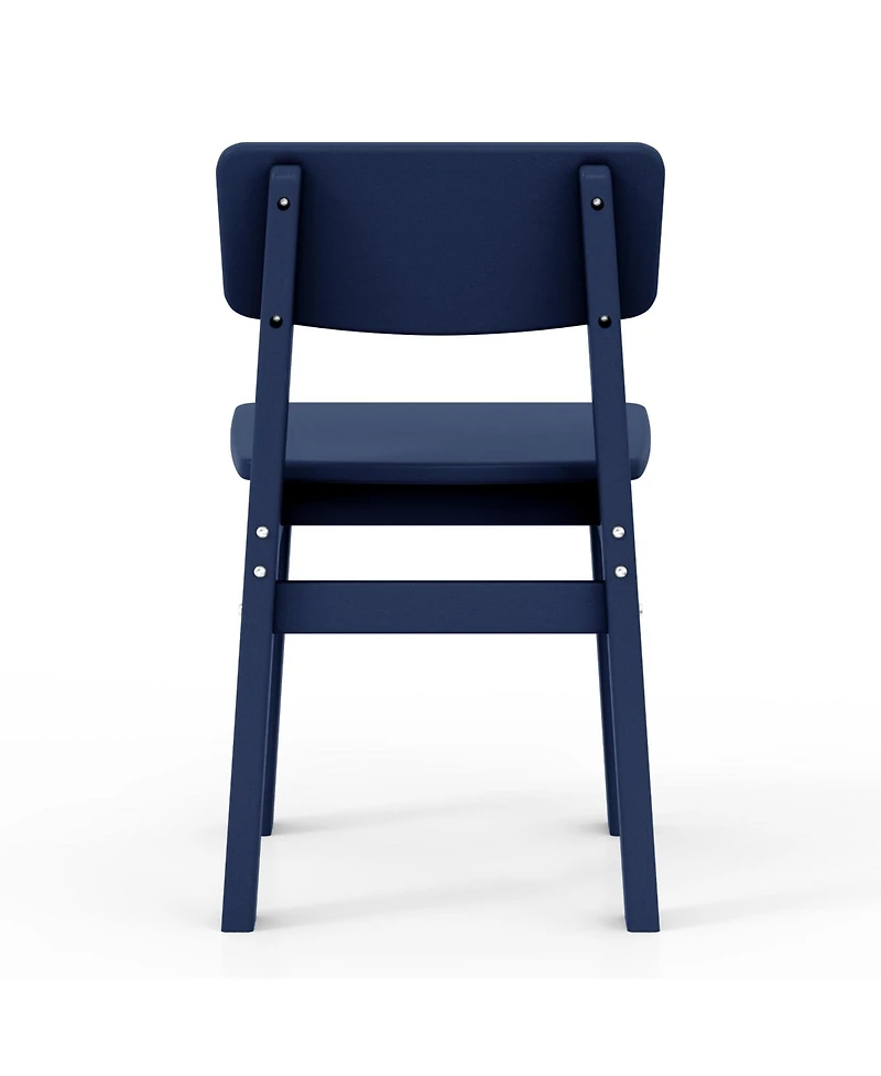 Outdoor Hdpe Kids Modern Plastic Toddler Dining Chairs (Set of Two)