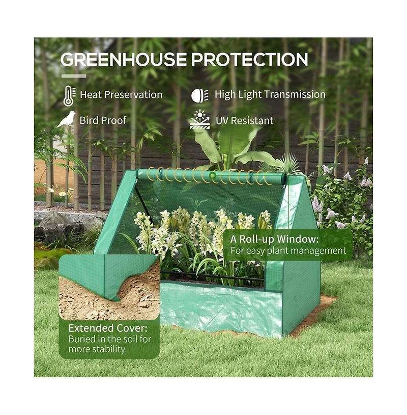 Green and Silver Mini Greenhouse – Stylish Compact Solution for Indoor and Outdoor Gardening
