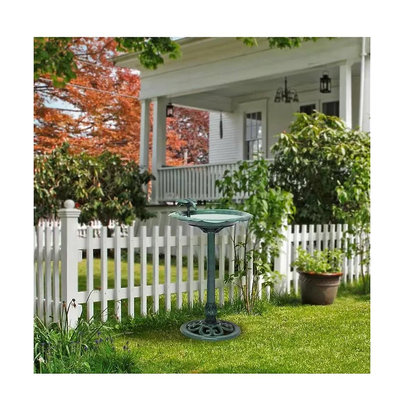 Weather-Resistant Outdoor Polypropylene Bird Bath for Gardens and Patios