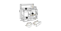 Wood Outdoor Garden Potting Bench Storage Shelf with Removeable Sink