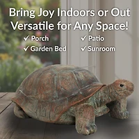 Indoor/Outdoor Glass Fiber Reinforced Concrete Talia the Tortoise Patio Garden Yard Entryway Decorative Statue - 29"