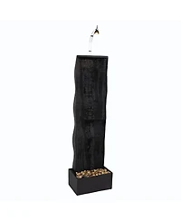 56" H Curved Ridge Slate Indoor Waterfall Fountain with Spotlight