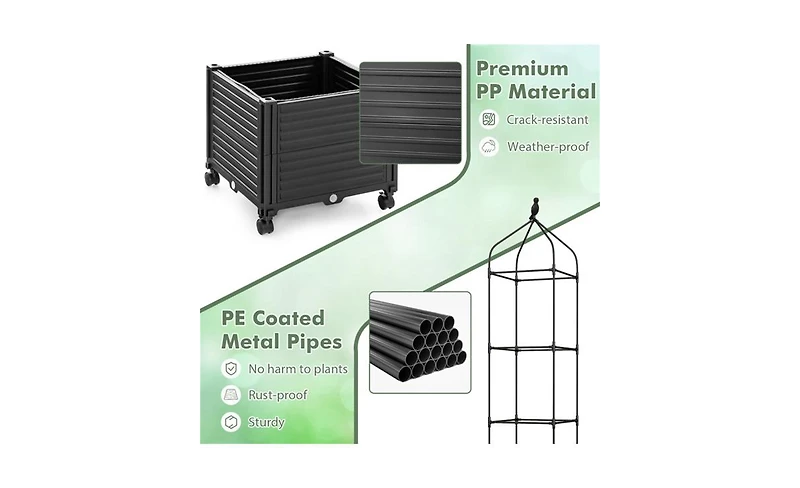 Outdoor Elevated Garden Bed Durable Raised Planter Box for Vegetables, Herbs, and Flowers