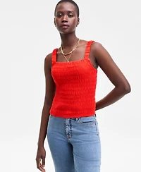 On 34th Women's Cotton Gauze Smocked Tank