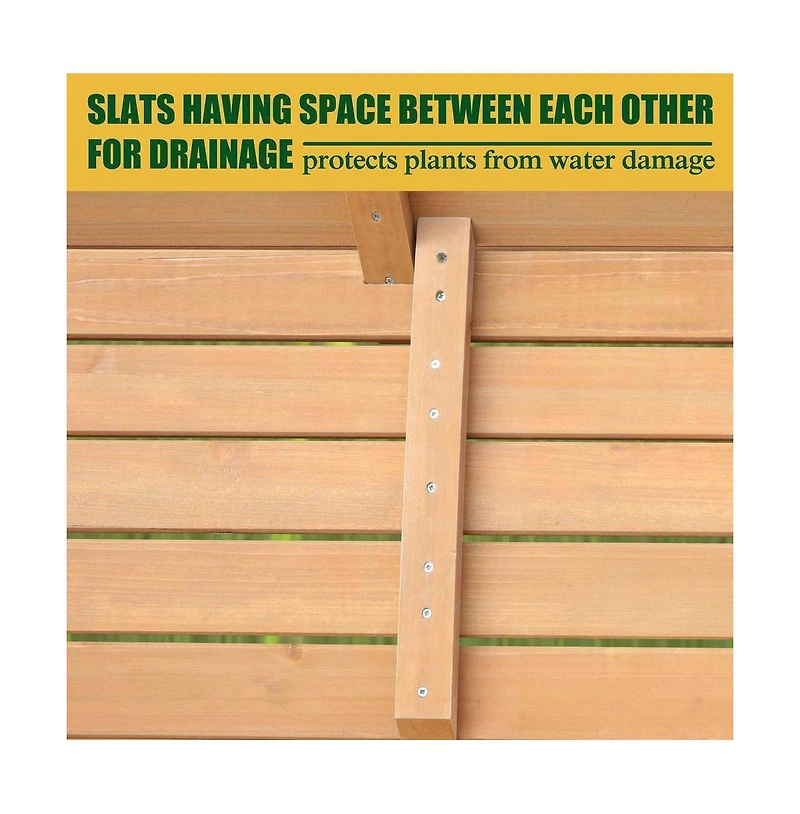 Outdoor Modern Cedar Wood Raised Garden Bed Planter 70-inch x 31-inch