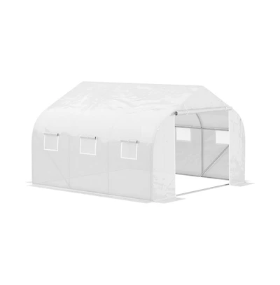 Outdoor Walk-In Tunnel Greenhouse Durable Gardening Shelter for Plants, Vegetables, and Flowers