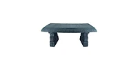 Fiber-Clay Resin Outdoor Garden Bench in Stone Finish