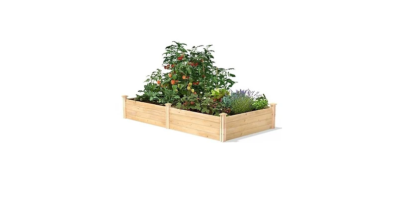 4 ft x 8 ft Cedar Wood Raised Garden Bed