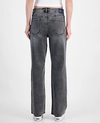 Superjene Juniors' Studded Wide-Leg Jeans