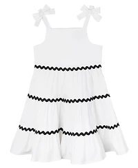 Rare Editions Toddler and Little Girls Ric-Rac A-Line Dress
