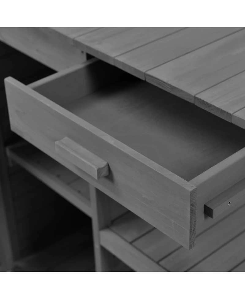 Streamdale 66" Farmhouse Potting Bench with Storage