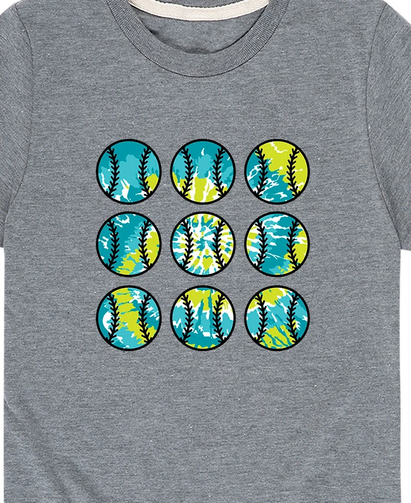Hybrid Toddler Boys Tie Dye Baseball Graphic T-Shirt