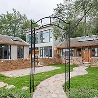 Streamdale Black Metal Garden Arch (3.6' x 1.5' x 7.5')
