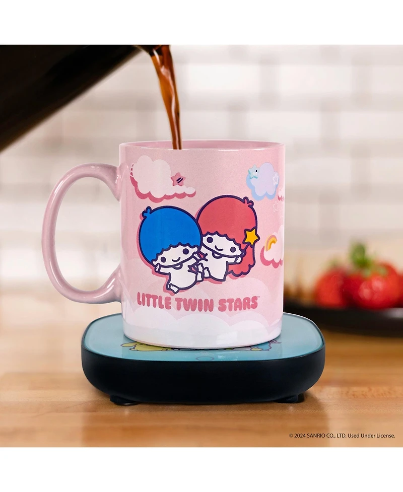 Uncanny Brands Hello Kitty and Friends Little Twin Stars Mug Warmer with Mug – Keeps Your Favorite Beverage Warm - Auto Shut On/Off