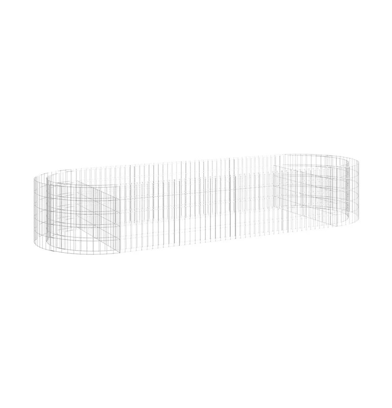 Gabion Raised Bed Galvanized Iron 118.1"x39.4"x19.7"