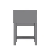 Samuel Kids Single-Drawer Night Stand With Solid Wood Frame, Side Table For Bedroom Open Shelf