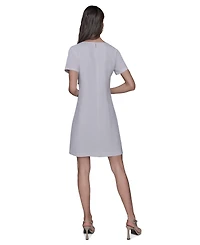 Karl Lagerfeld Paris Women's Lace-Up-Bodice Shift Dress