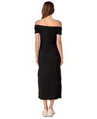 English Factory Women's Textured Off-The-Shoulder Sheath Dress