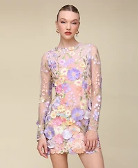 Avec Les Filles Women's Floral-Embroidered Sheath Dress