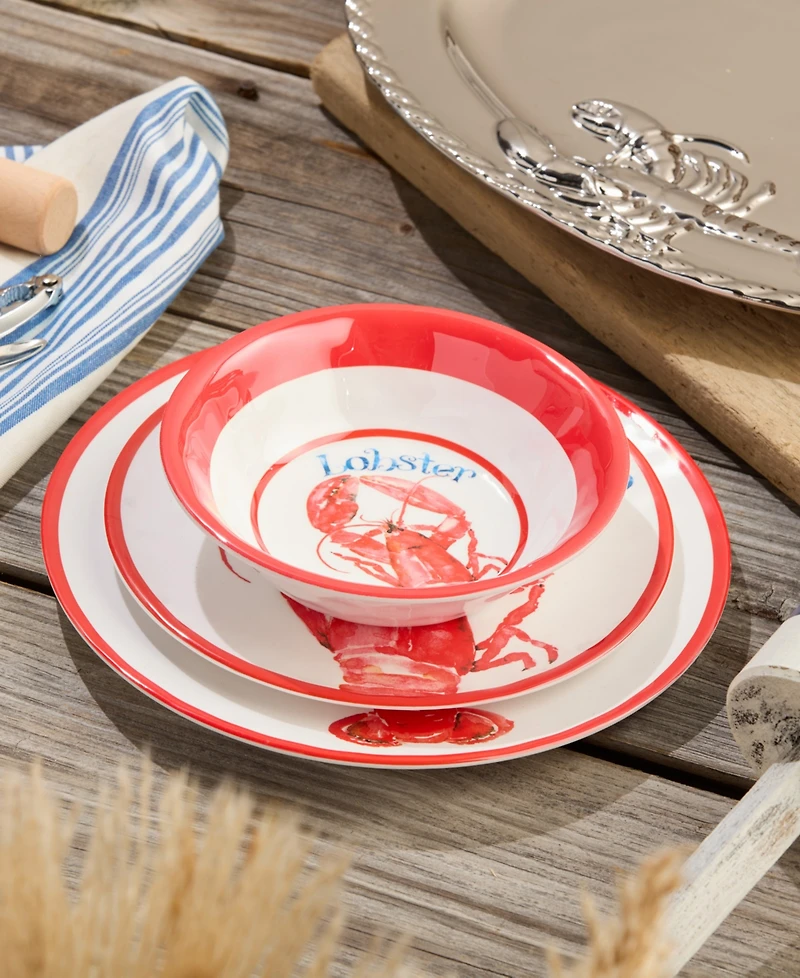 Certified International Beach House Lobster Melamine 6-Pc. All-Purpose Bowls, Service For 6