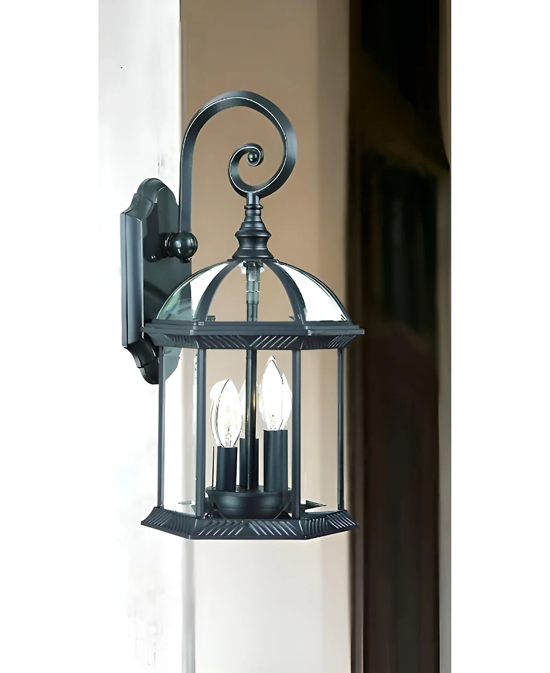 Eastern Lantern Wall Light – Three-Light Design for Porch & Garden