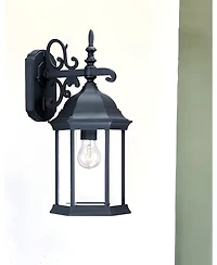 Narrow Domed Hanging Glass Lantern Wall Light
