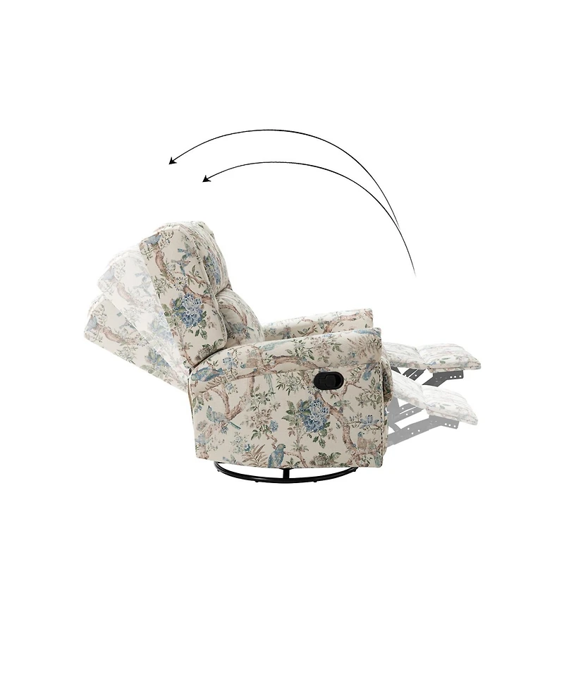 Helmut 360° manual rotation gliding recliner