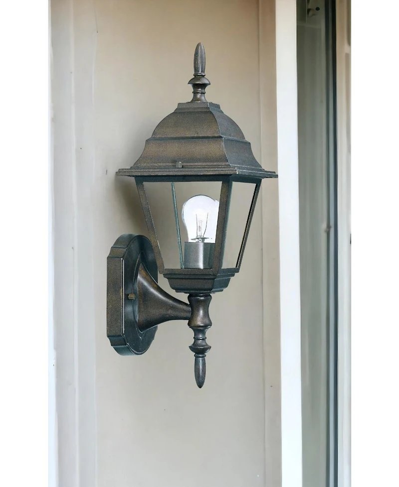 Antique Brown Swing Arm Outdoor Wall Light