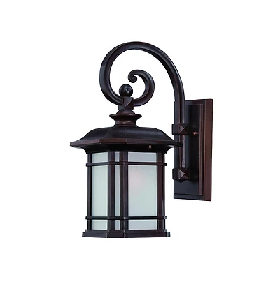 Frosted Linen Glass Lantern Wall Light for Entryway Hallway or Patio