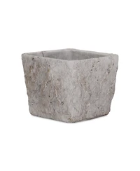 Modern Cement Pot Planter – Rectangular Indoor/Outdoor Garden Box with Speckle Glaze Finish