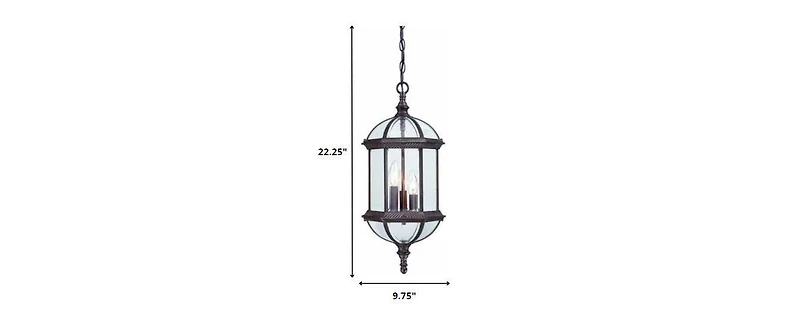 Three-Light Eastern Lantern Hanging Light – Elegant Pendant for Any Space