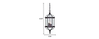 Three-Light Eastern Lantern Hanging Light – Elegant Pendant for Any Space
