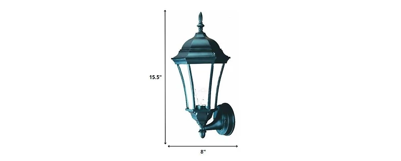 Matte Black Carousel Lantern Wall Light