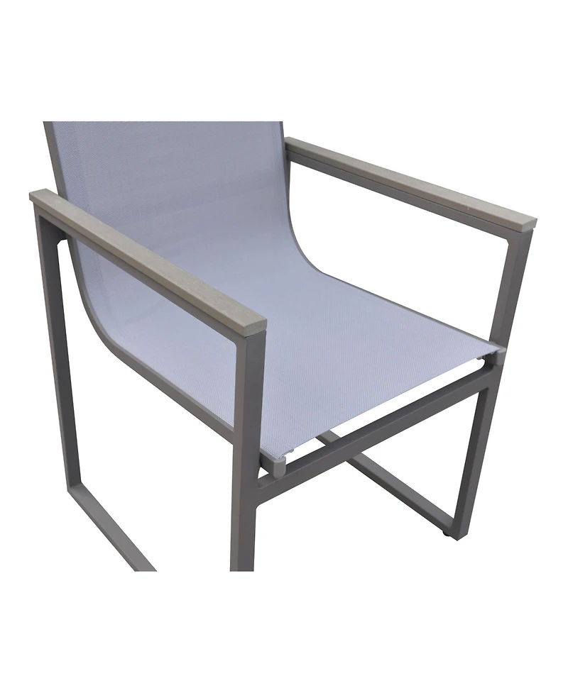 Set of Two Metal Dining Chairs – Outdoor Seating for Porch & Garden