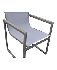 Set of Two Metal Dining Chairs – Outdoor Seating for Porch & Garden