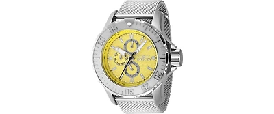 Invicta Men's 48014 Vintage Quartz Chronograph Yellow Dial Watch