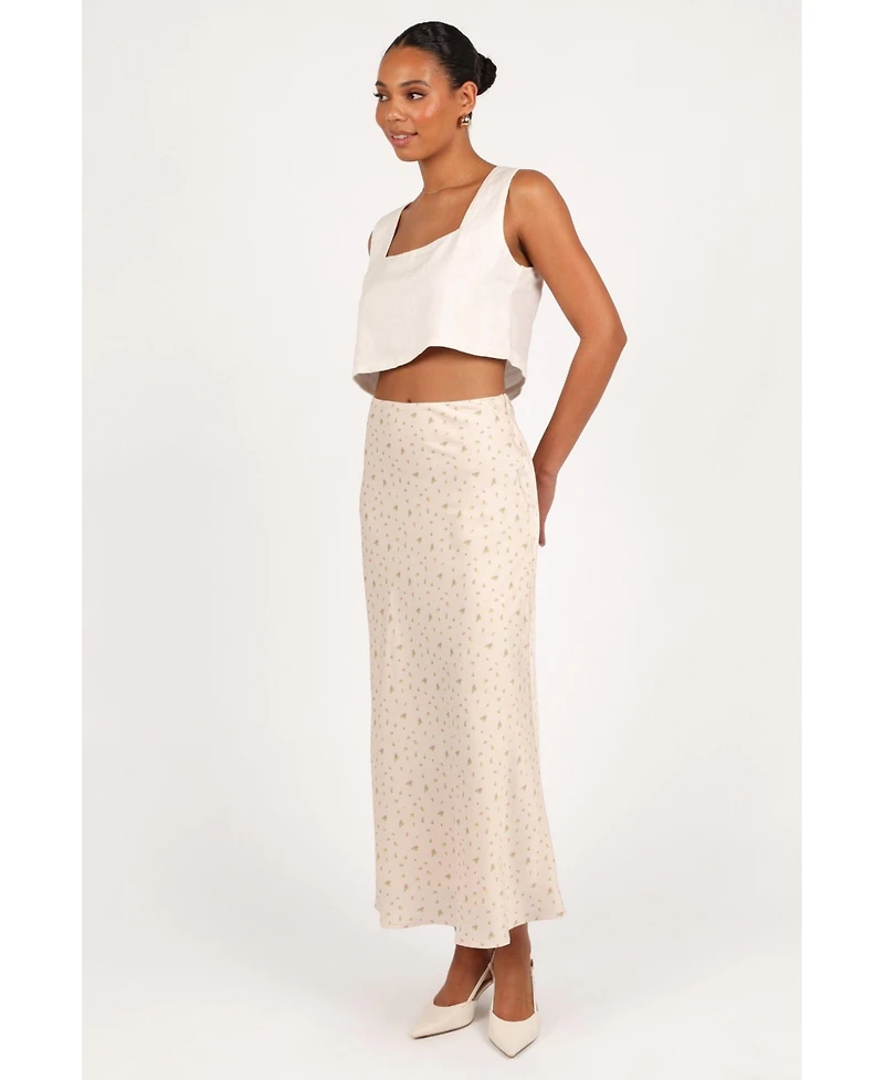 Petal and Pup Women's Mei Satin Midi Skirt
