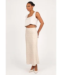 Petal and Pup Women's Mei Satin Midi Skirt