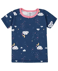 Gerber Toddler Girls 4-Piece Snug Fit Cotton Pajamas, Rose, 3T