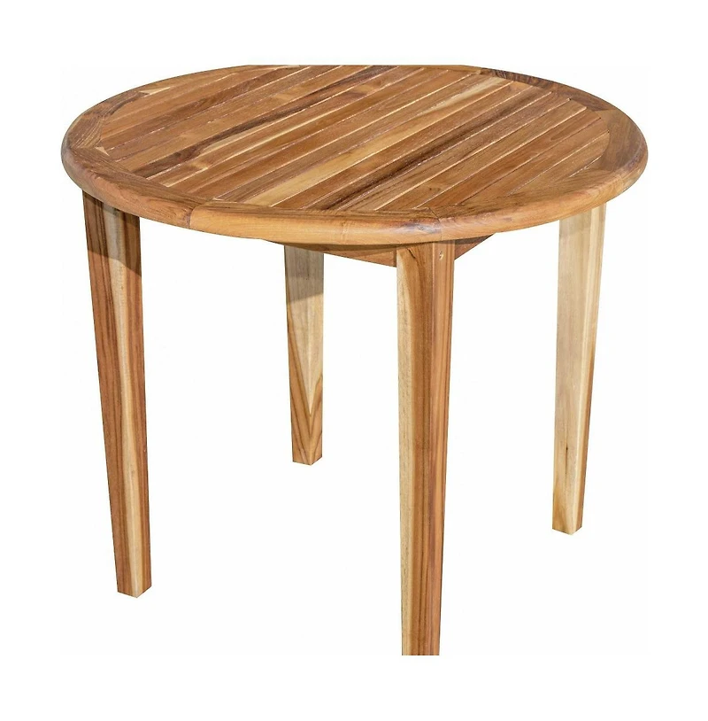 Outdoor Rounded Dining Table – Solid Wood Construction for Garden & Patio