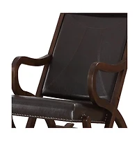 Rocking Chair with Faux Leather Upholstery – Cozy Living Room Chair