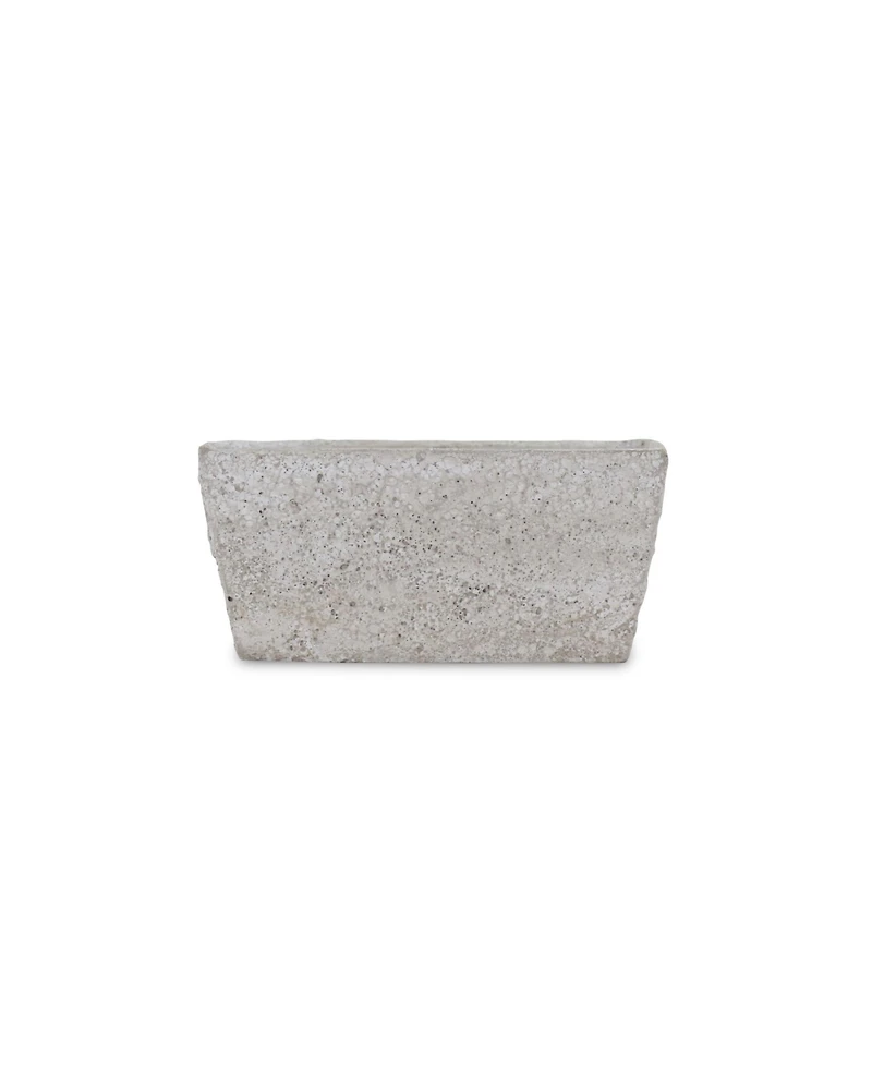 Cement Rectangular Planter with Speckle Glaze – Versatile Pot for Home & Garden